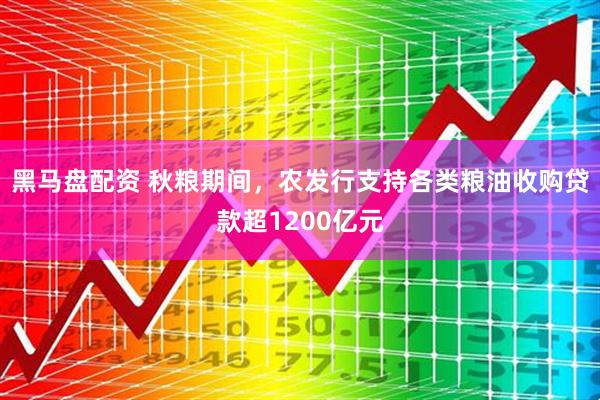 黑马盘配资 秋粮期间，农发行支持各类粮油收购贷款超1200亿元