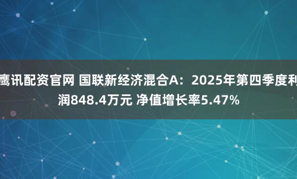 鹰讯配资官网 国联新经济混合A：2025年第四季度利润848.4万元 净值增长率5.47%